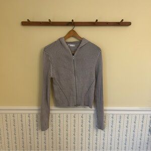BRAND NEW WOT SO Ribbed Hooded Sweater Cardigan